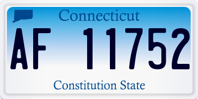 CT license plate AF11752