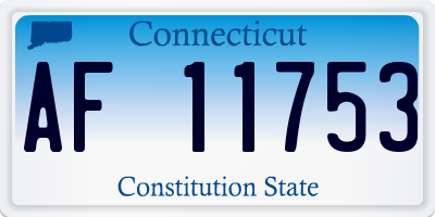 CT license plate AF11753