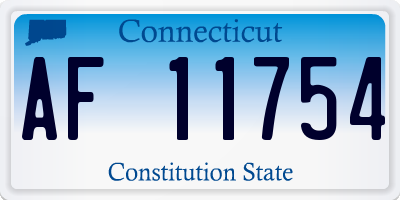 CT license plate AF11754
