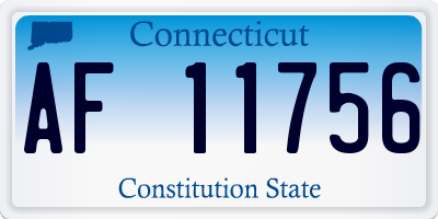 CT license plate AF11756