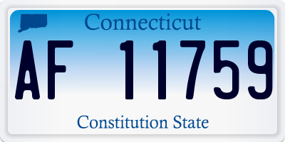 CT license plate AF11759