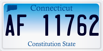 CT license plate AF11762