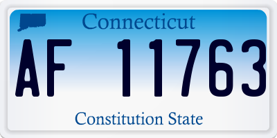 CT license plate AF11763