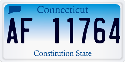 CT license plate AF11764