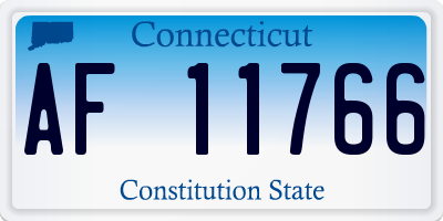 CT license plate AF11766