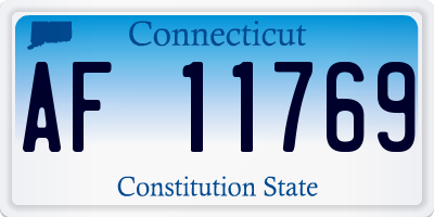CT license plate AF11769