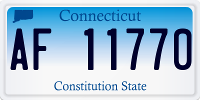 CT license plate AF11770