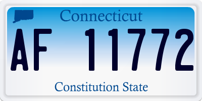CT license plate AF11772