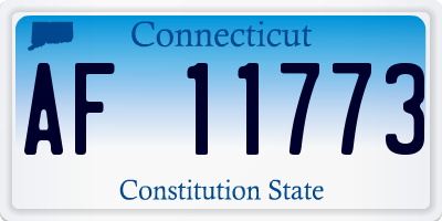 CT license plate AF11773
