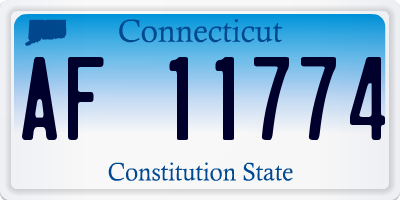 CT license plate AF11774