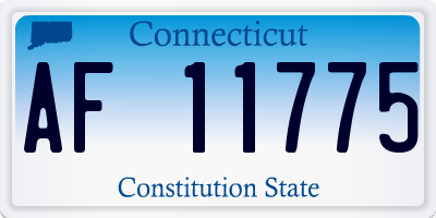 CT license plate AF11775
