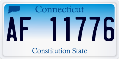 CT license plate AF11776