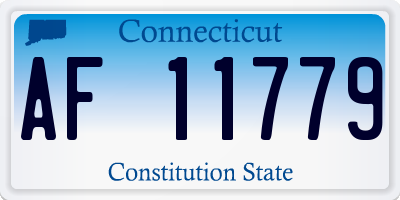 CT license plate AF11779