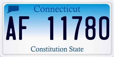 CT license plate AF11780