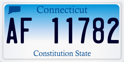 CT license plate AF11782