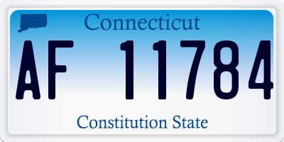 CT license plate AF11784