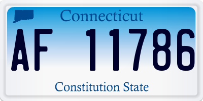 CT license plate AF11786