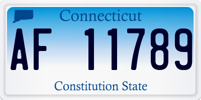CT license plate AF11789