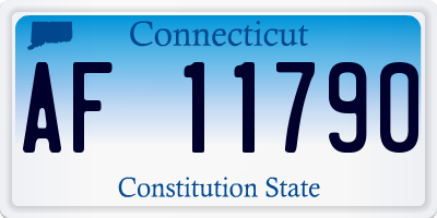 CT license plate AF11790