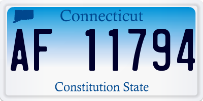CT license plate AF11794