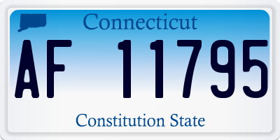 CT license plate AF11795