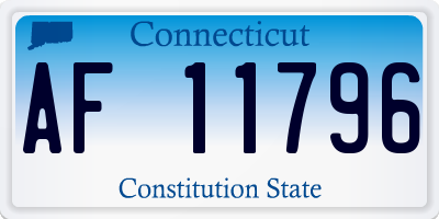 CT license plate AF11796