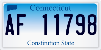 CT license plate AF11798