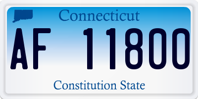 CT license plate AF11800