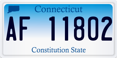 CT license plate AF11802