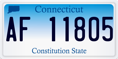 CT license plate AF11805