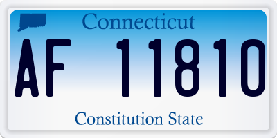 CT license plate AF11810