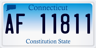 CT license plate AF11811