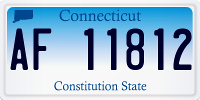 CT license plate AF11812
