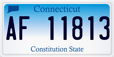 CT license plate AF11813