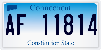 CT license plate AF11814