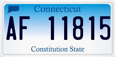 CT license plate AF11815