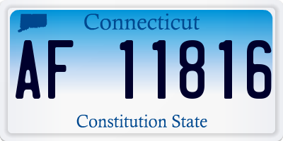 CT license plate AF11816
