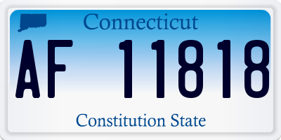 CT license plate AF11818
