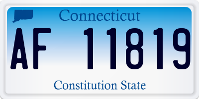 CT license plate AF11819