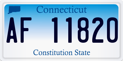 CT license plate AF11820