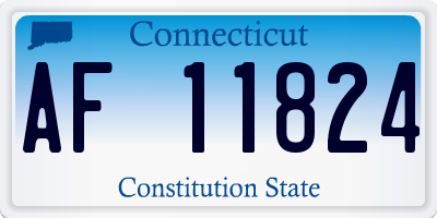 CT license plate AF11824