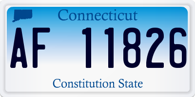 CT license plate AF11826