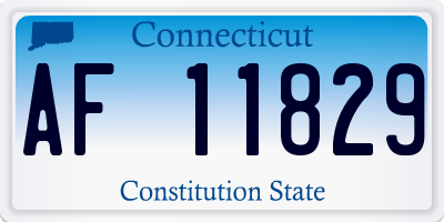 CT license plate AF11829