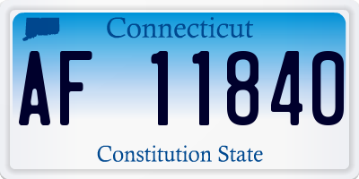 CT license plate AF11840