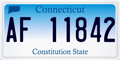CT license plate AF11842