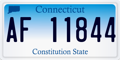 CT license plate AF11844