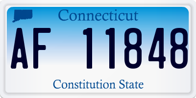 CT license plate AF11848