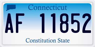 CT license plate AF11852