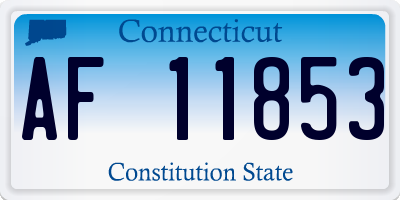 CT license plate AF11853