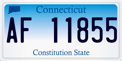 CT license plate AF11855